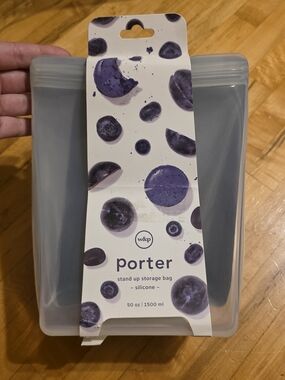 w&p Porter Silicone Stand-Up Storage Bag - Gray